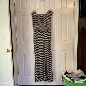 Calvin Klein Stripe Maxi Dress